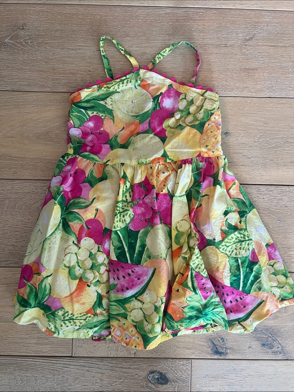 Janie and Jack Tropical Fruit Print Sundress